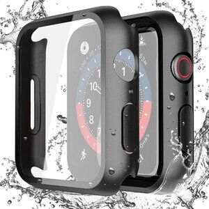 Misxi 2-Pack Waterproof Hard Case with Tempered Glass Ultra-Thin Protective Cove